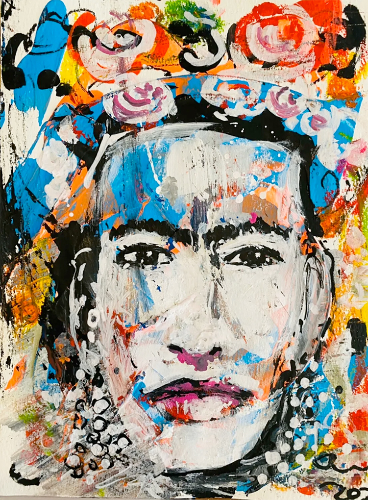 Frida Kahlo acryl auf Leinwand