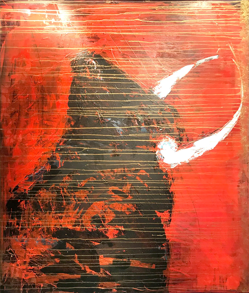 Eine Hommage an den Stier. Öl / Acrylfarben auf Leinwand. Dieses Bild male ich in jedem wunschformat. Jedes Bild ist ein Unikat. Das Bild ist in der Darstellung tatsächlich richtig aufgehängt;)