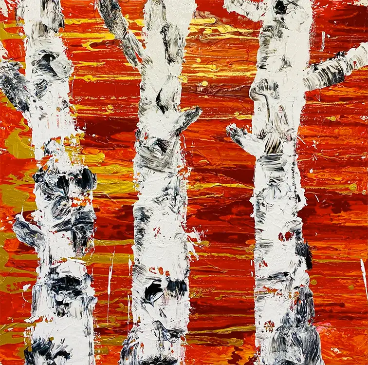 Birken rot - Bäume von Gunter Wenzel